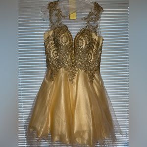 homecoming dress gold